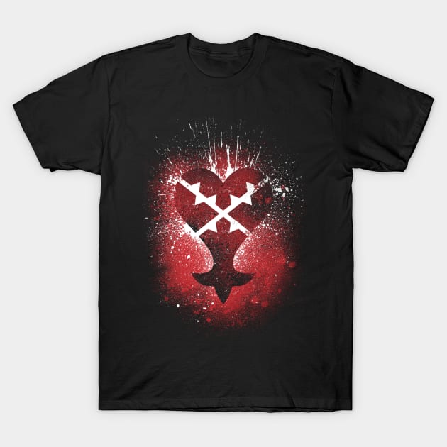 Kingdom Hearts Brushed Heartless Emblem T-Shirt by Fabio Zannini